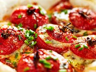 Рецепта Пълнени домати с кайма и сирене моцарела печени на фурна
